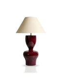 Donna Ahşap Abajur Bordo