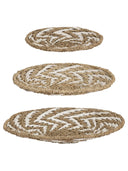 Duvar Dekorasyonu 3 Lü Beyaz Naturel (40-50-60 Cm)