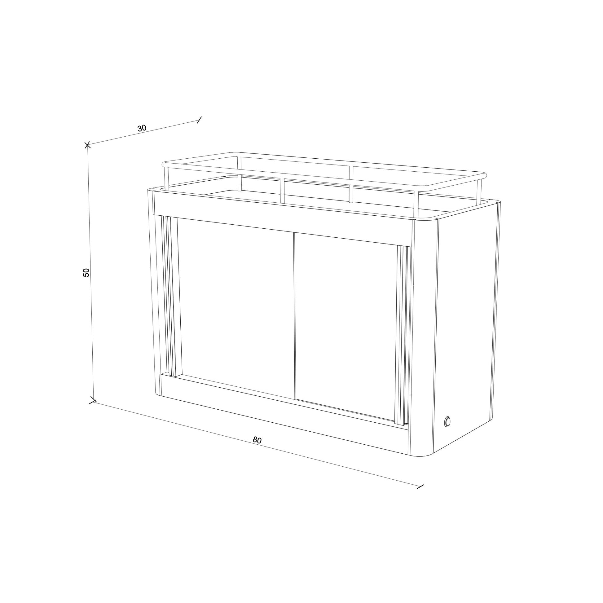 Duvar İçki Dolabı - Casablanca