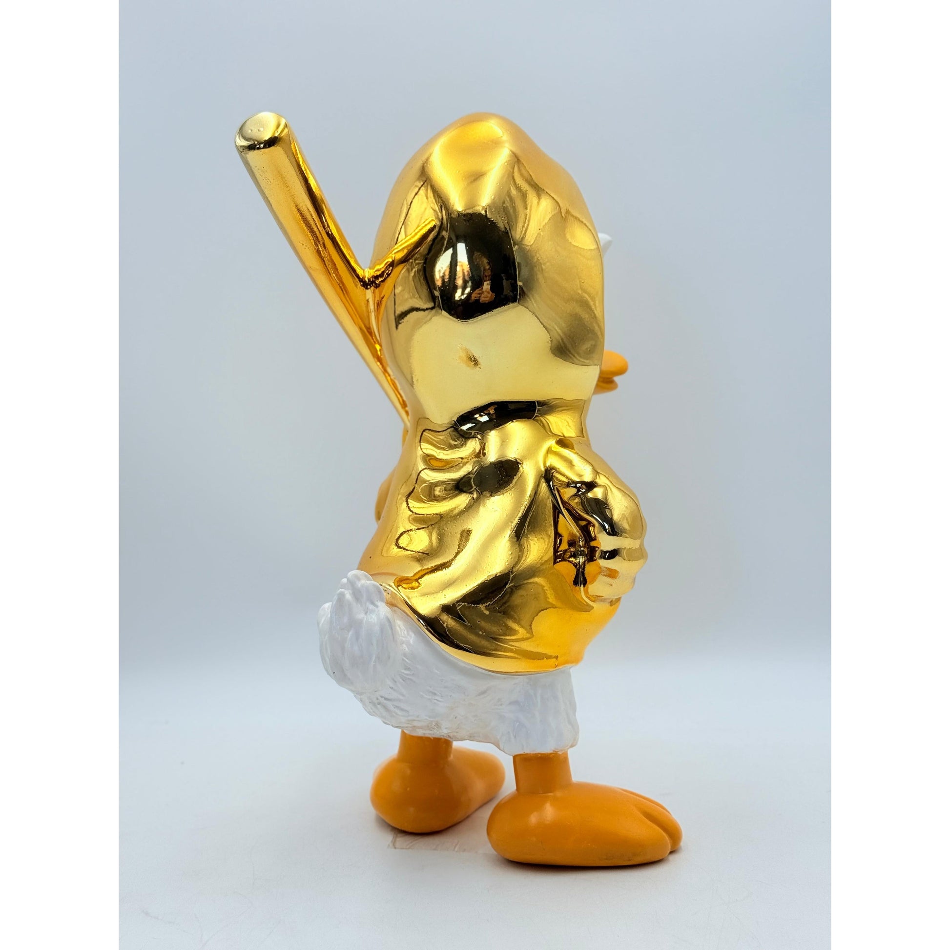 Duxx Altın Krom Hoodie Donald Duck Heykeli