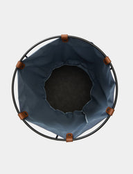 Edda Deri Askılı Metal Gövdeli Retro Çamaşır Sepeti - Füme-Sepet-Maisonord-NowShopFun