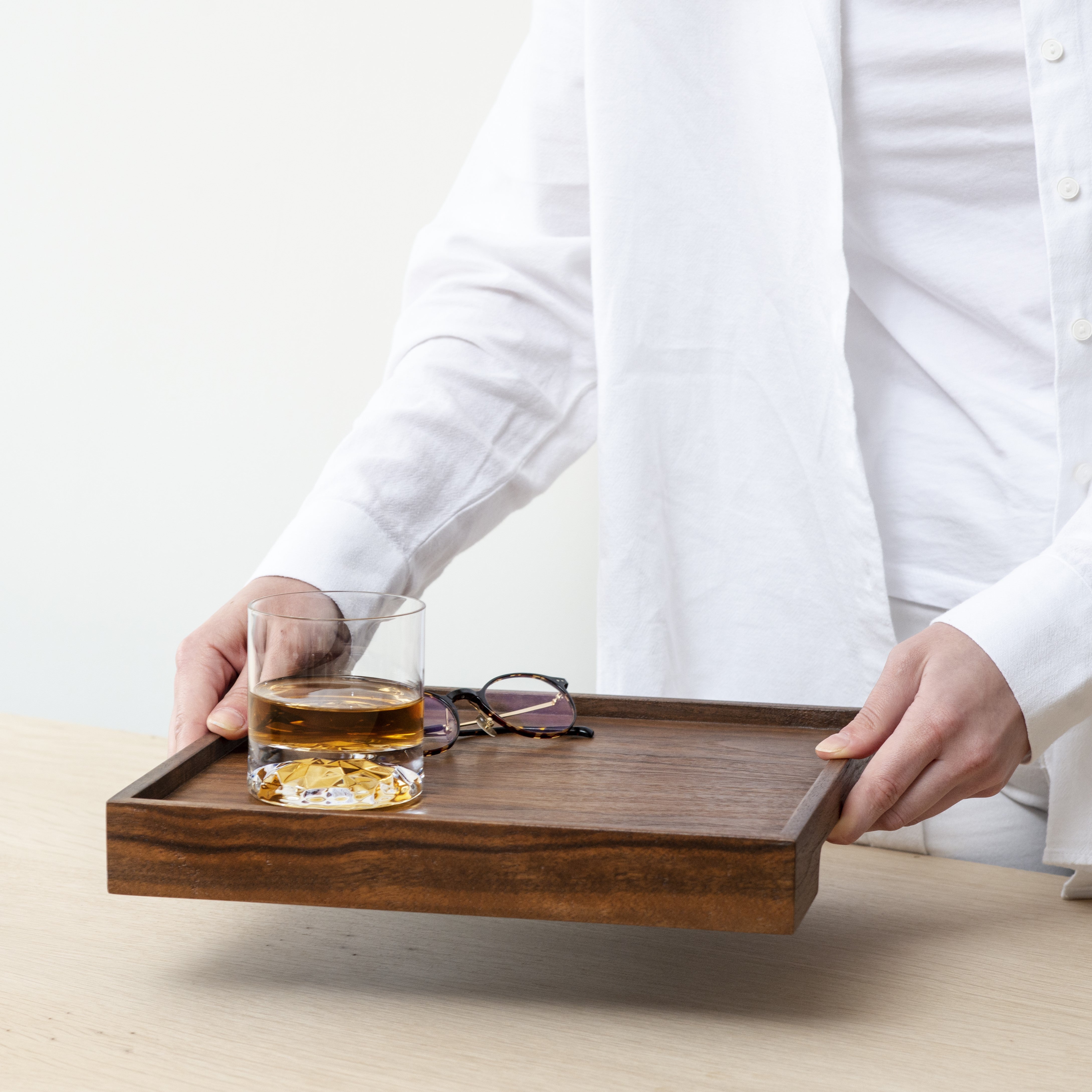 Edge Meşe Tepsi Kare