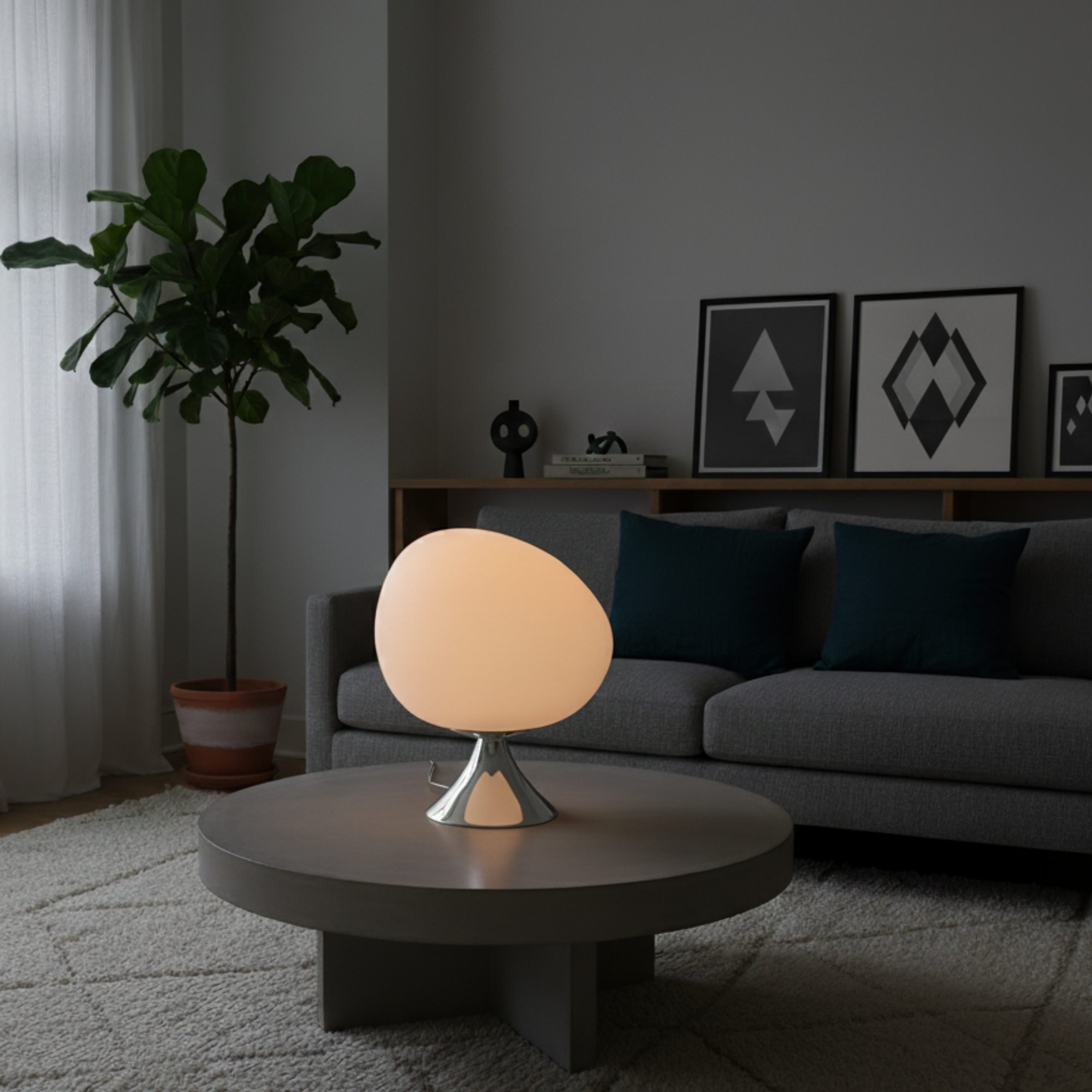 Egg Krom - Pirinç Dekoratif Aydınlatma