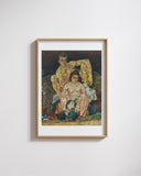 Egon Schiele - Çömelmiş İnsan Çifti Aile Fine Art Baskı