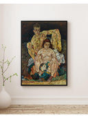 Egon Schiele - Çömelmiş İnsan Çifti Aile Fine Art Baskı