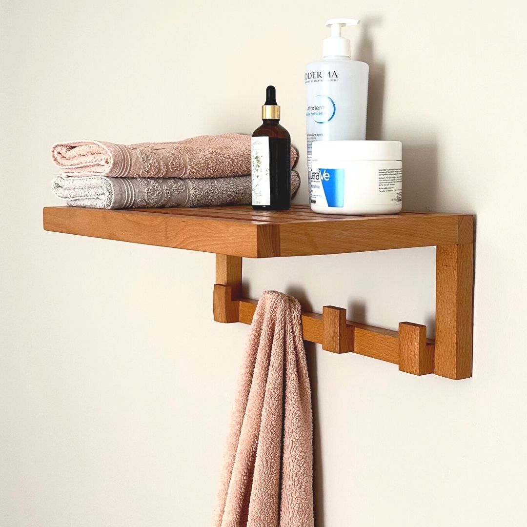 El Yapımı Çok Amaçlı Ahşap Raf Ve Askı