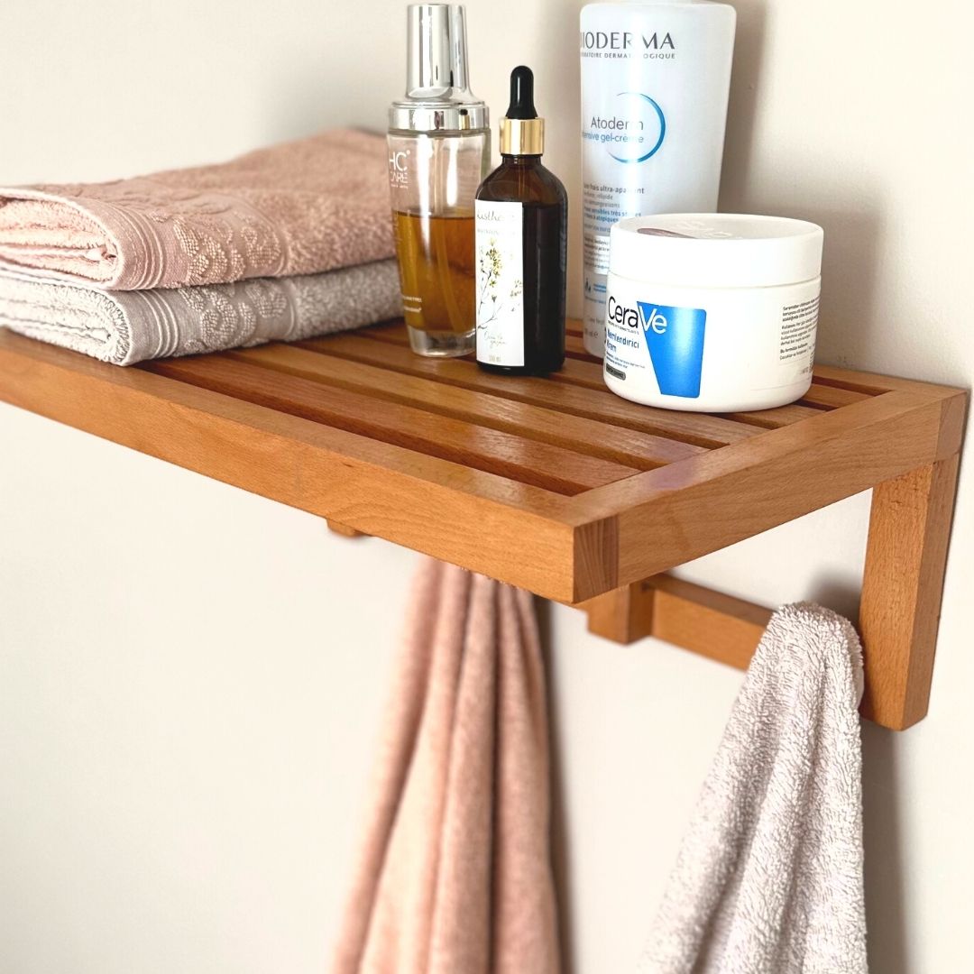 El Yapımı Çok Amaçlı Ahşap Raf Ve Askı