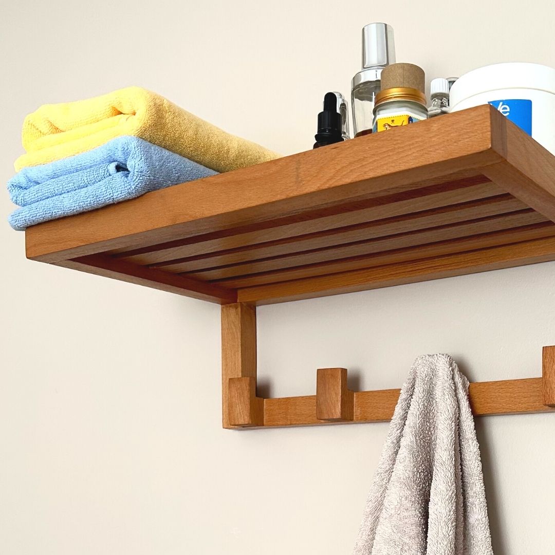 El Yapımı Çok Amaçlı Ahşap Raf Ve Askı