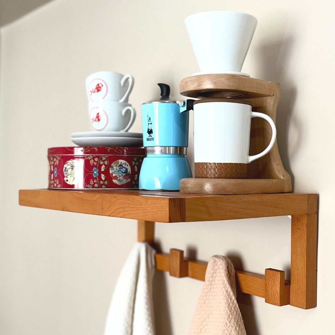 El Yapımı Çok Amaçlı Ahşap Raf Ve Askı