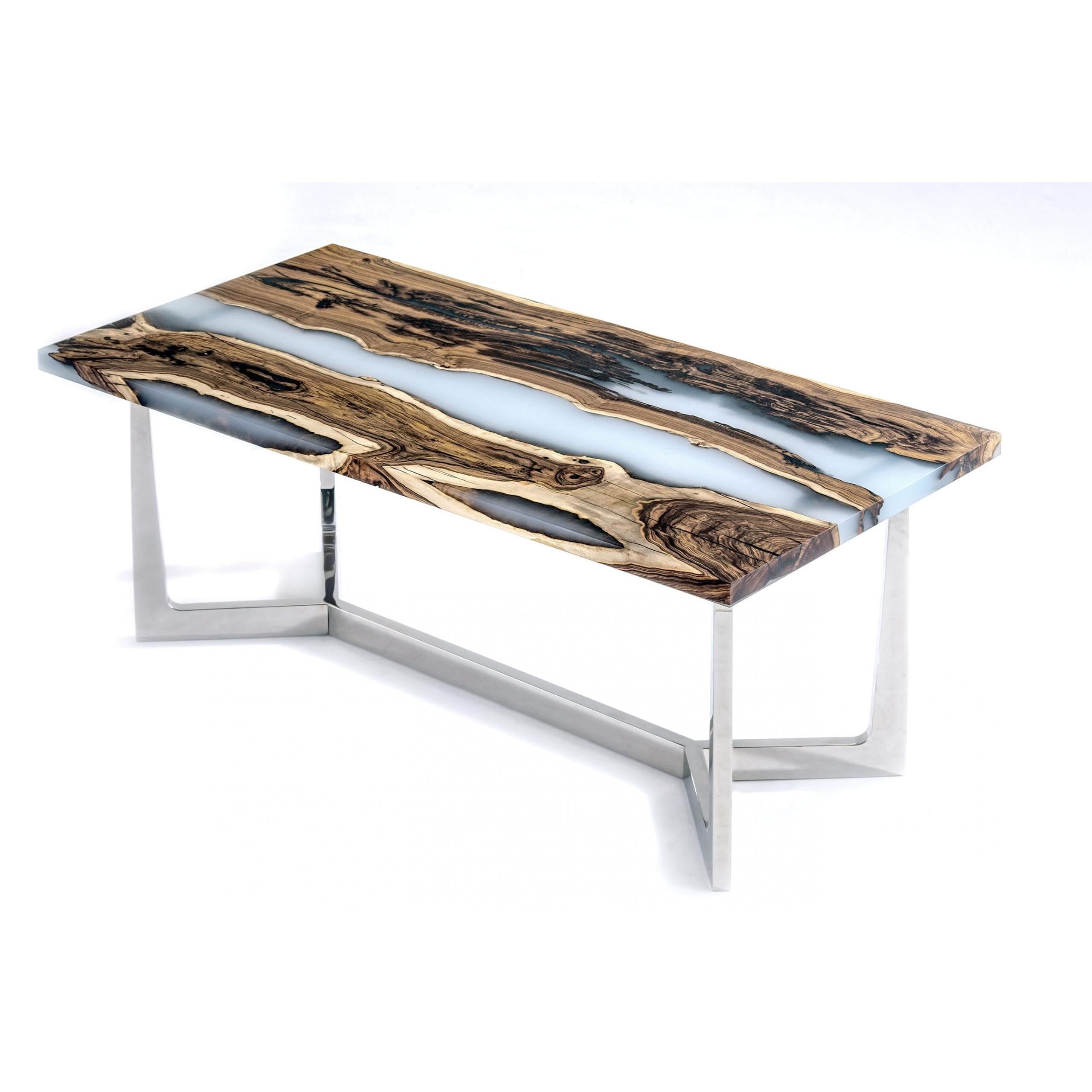 El Yapımı Duman Epoksi Yemek & Toplantı Masası