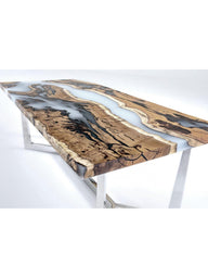 El Yapımı Duman Epoksi Yemek & Toplantı Masası-Yemek Masası-Innature Home-80*160-NowShopFun