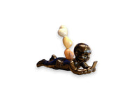 El Yapımı Kahverengi Kalp Desenli Heykel-Heykel-Irmak Artworks-NowShopFun