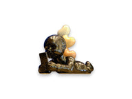 El Yapımı Kahverengi Kalp Desenli Heykel-Heykel-Irmak Artworks-NowShopFun