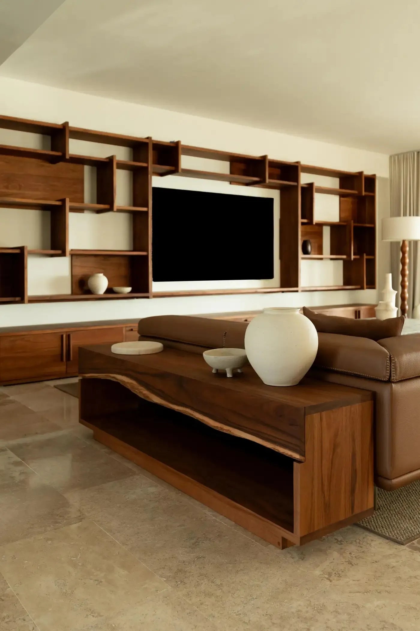 El Yapımı Masif Ahşap Çekmeceli Konsol