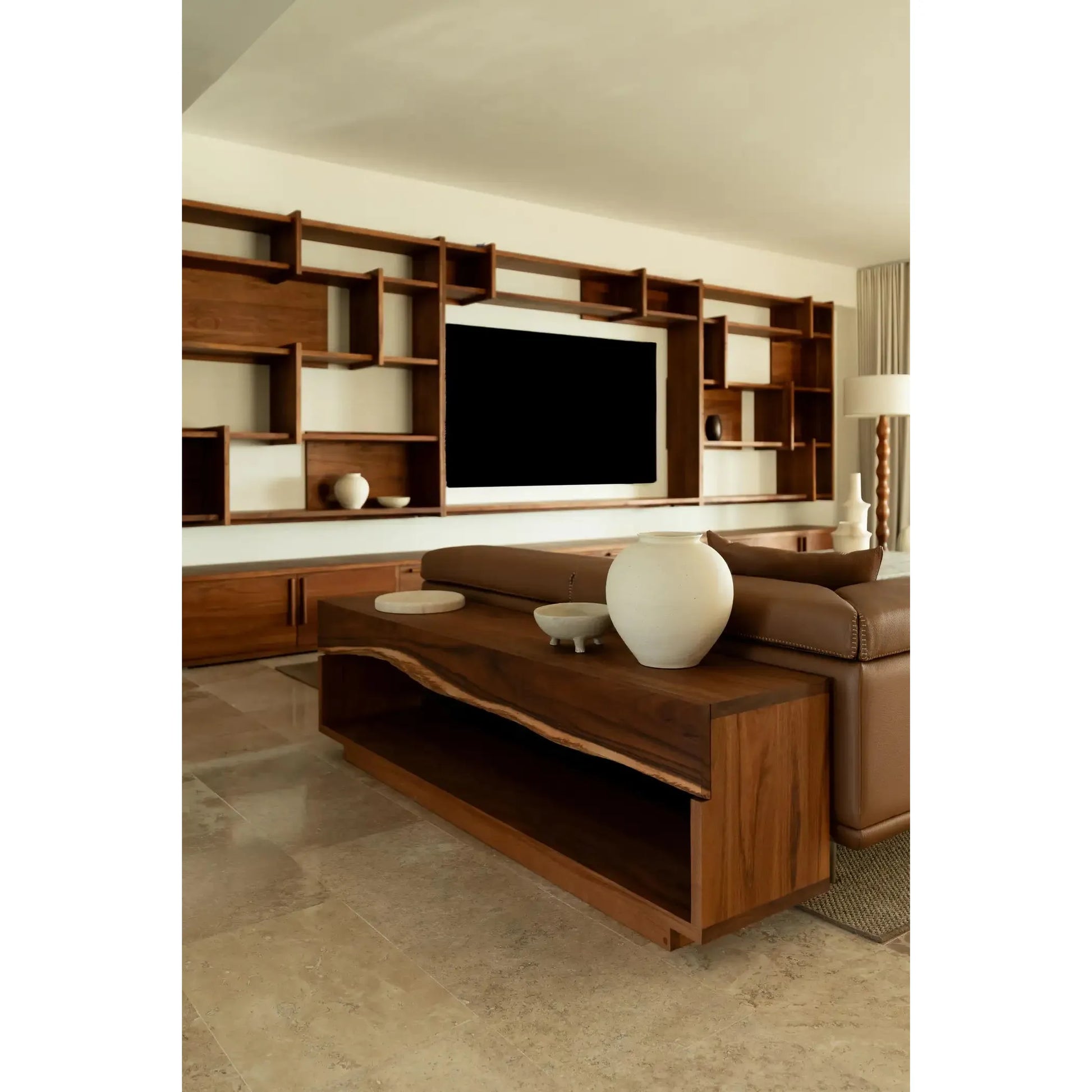 El Yapımı Masif Ahşap Çekmeceli Konsol