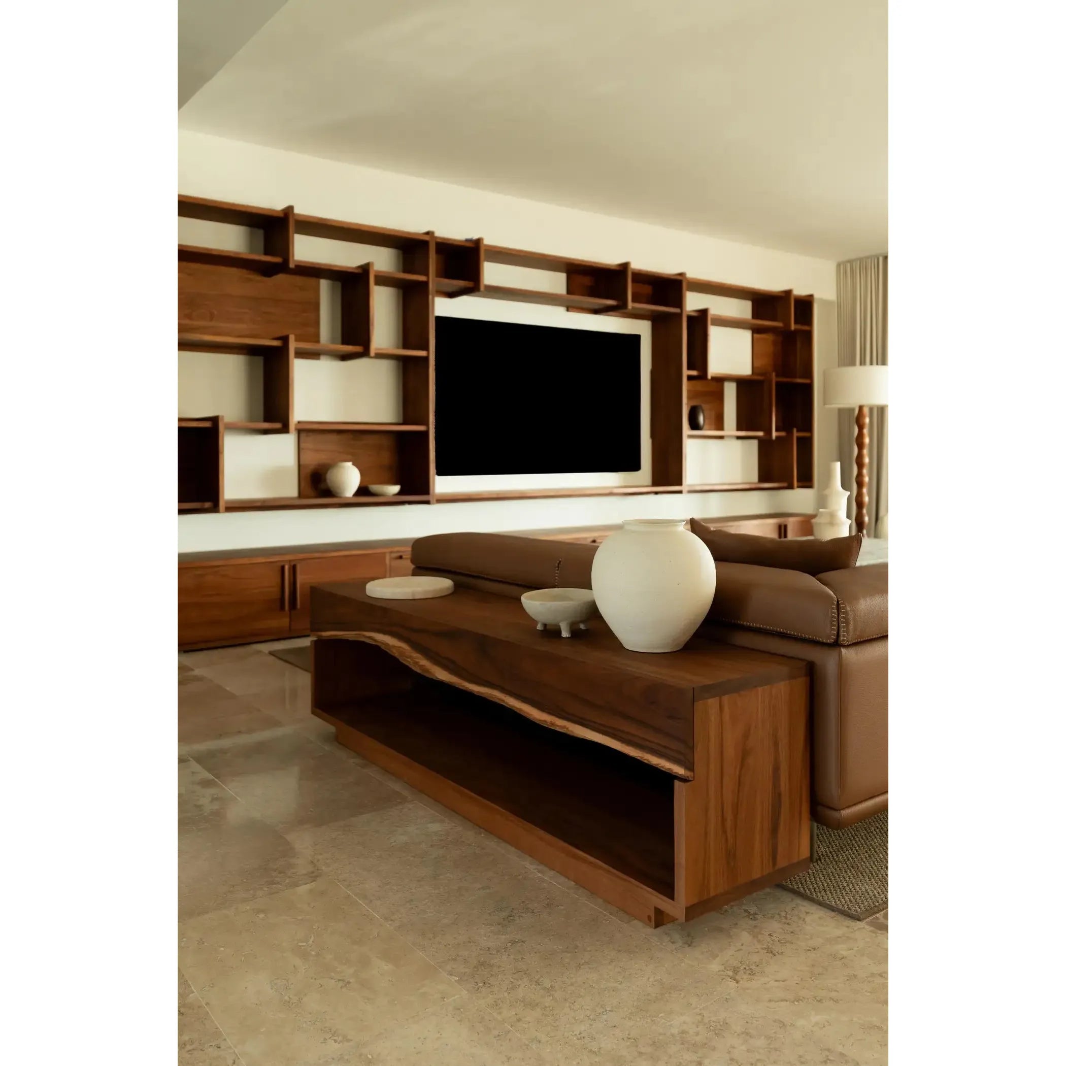 El Yapımı Masif Ahşap Çekmeceli Konsol