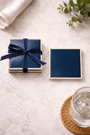 El Yapımı Mavi Seramik Bardak Altlığı Seti - British Tableware Collection