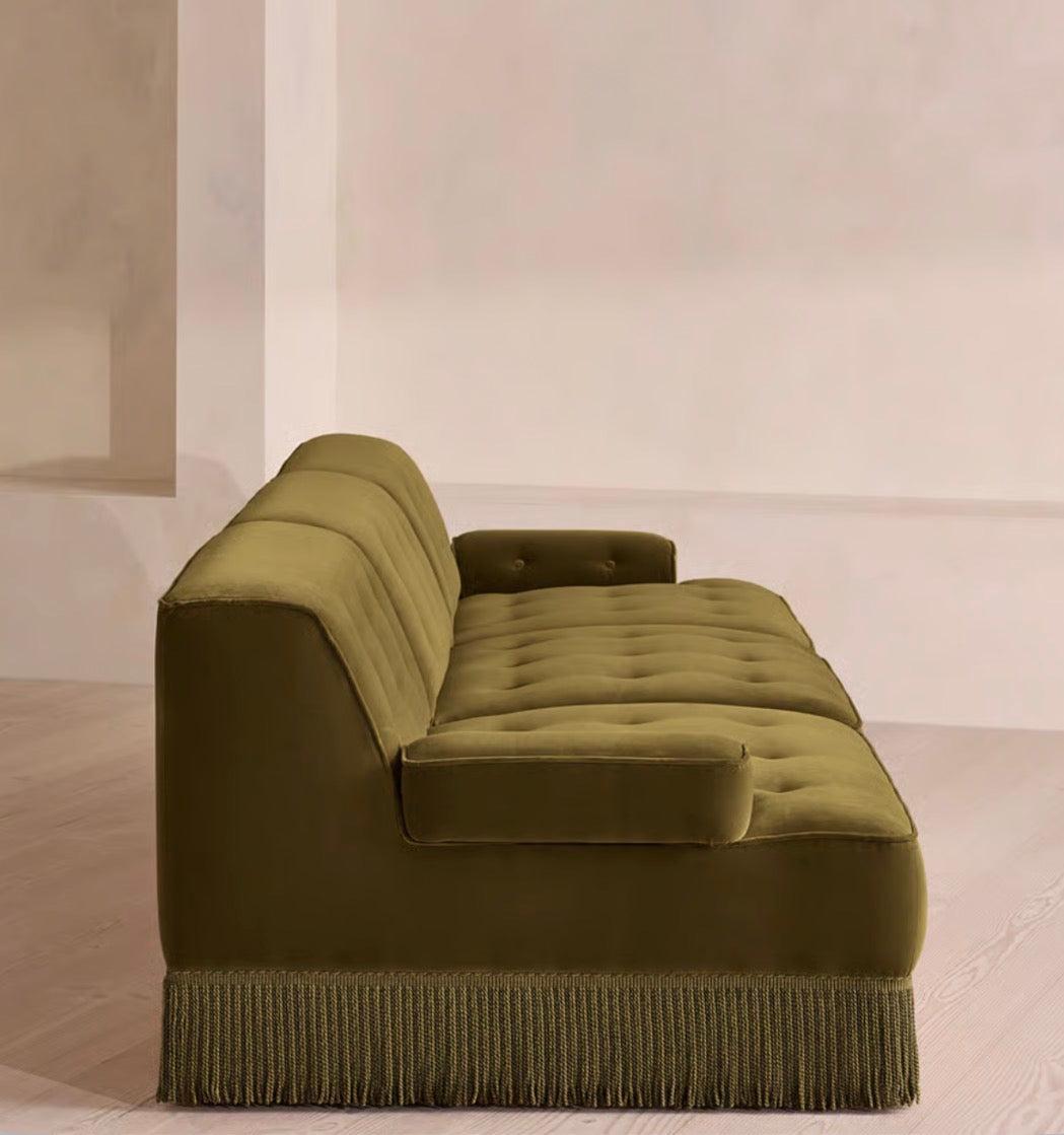 Elena Püsküllü Modüler Kadife Koltuk
