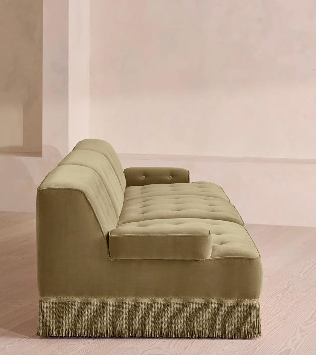 Elena Püsküllü Modüler Kadife Koltuk