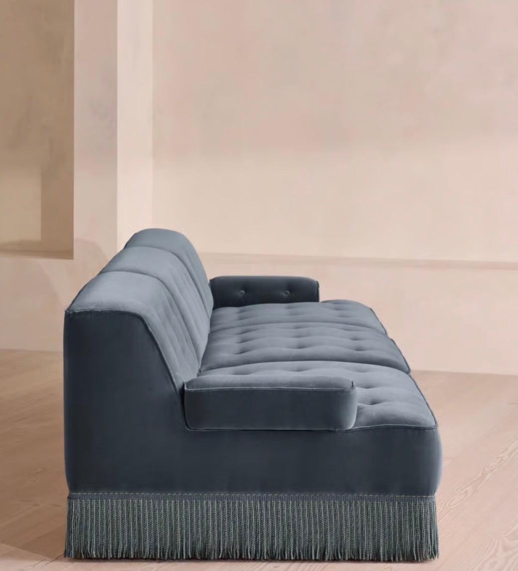 Elena Püsküllü Modüler Kadife Koltuk
