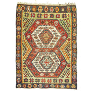 Elnara Geometrik Tasarımlı Yün Kilim 102X145 Cm