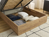 Elora Base - Dokulu Kumaş, Bazalı Karyola-Karyola-Innature Home-Açık Bej-160x200-NowShopFun