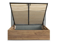 Elora Base - Dokulu Kumaş, Bazalı Karyola-Karyola-Innature Home-Açık Bej-160x200-NowShopFun