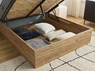 Elora Base - Dokulu Kumaş, Bazalı Karyola-Karyola-Innature Home-Açık Bej-160x200-NowShopFun