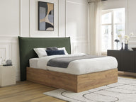 Elora Base - Dokulu Kumaş, Bazalı Karyola-Karyola-Innature Home-Açık Bej-160x200-NowShopFun