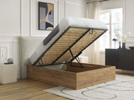Elora Base - Dokulu Kumaş, Bazalı Karyola-Karyola-Innature Home-Açık Bej-160x200-NowShopFun