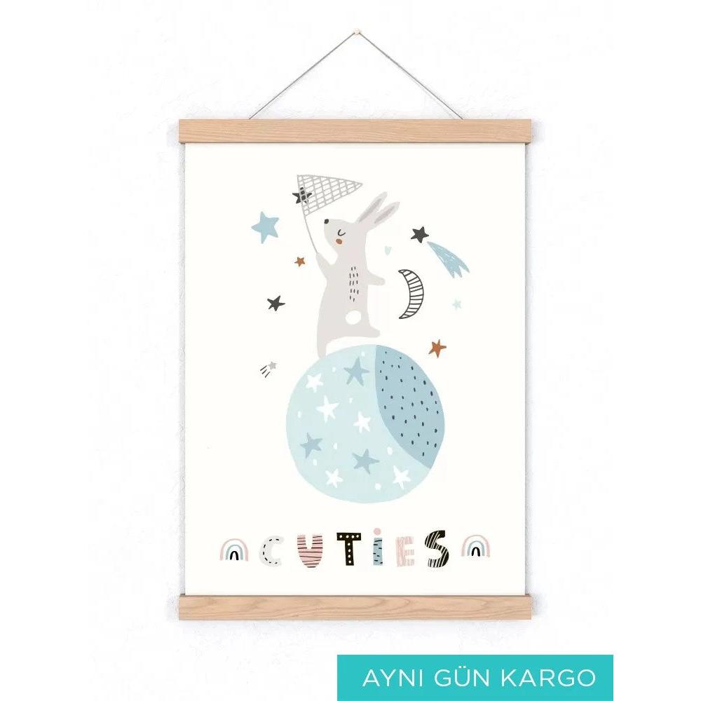 Erkek Tavşan Çerçeveli Poster