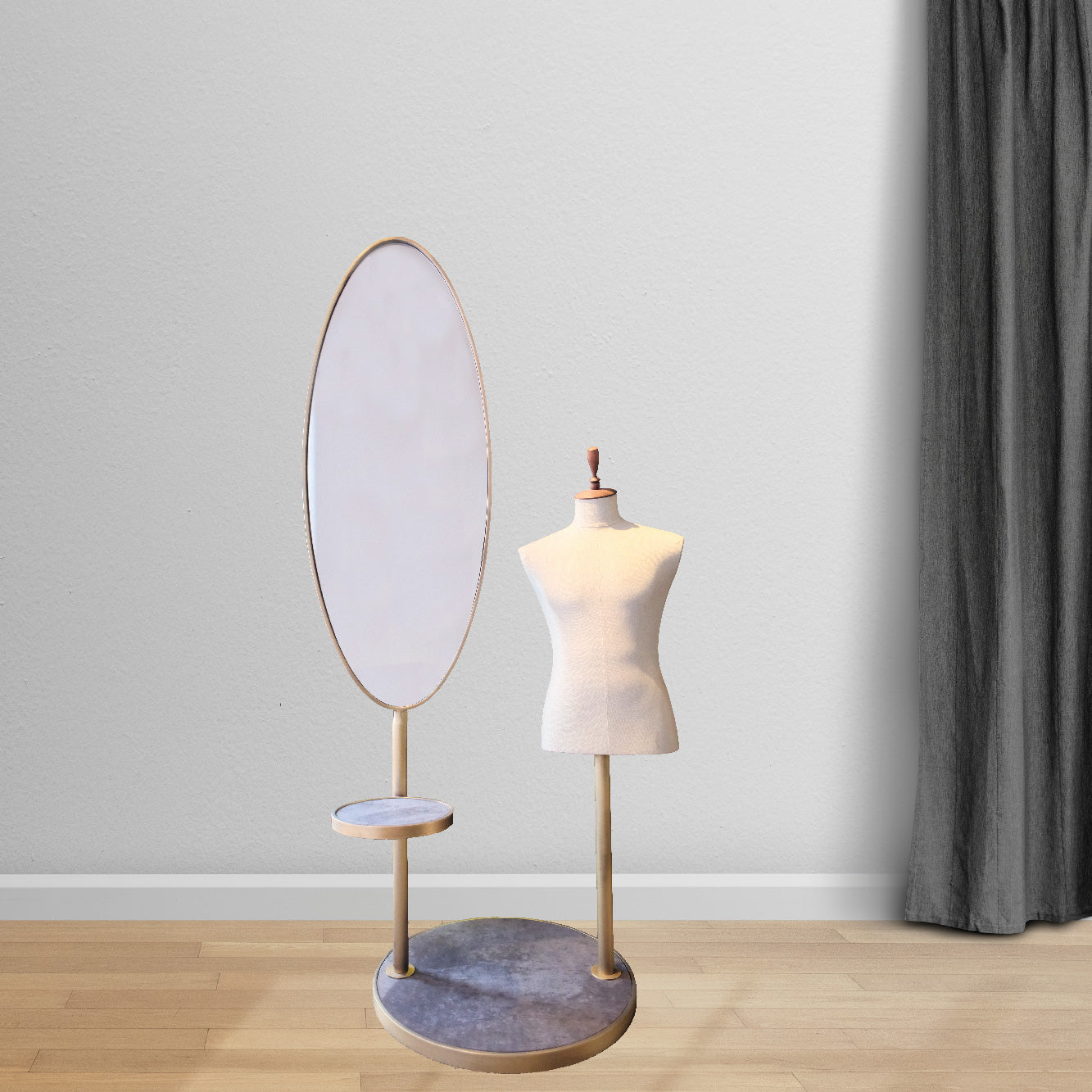 Erva Aynalı Dilsiz Uşak & Aksesuarlık Seti