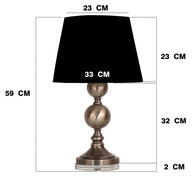 Eskitme Metal Venedik Tarzı Abajur-Abajur-Moena Studio-Siyah-NowShopFun