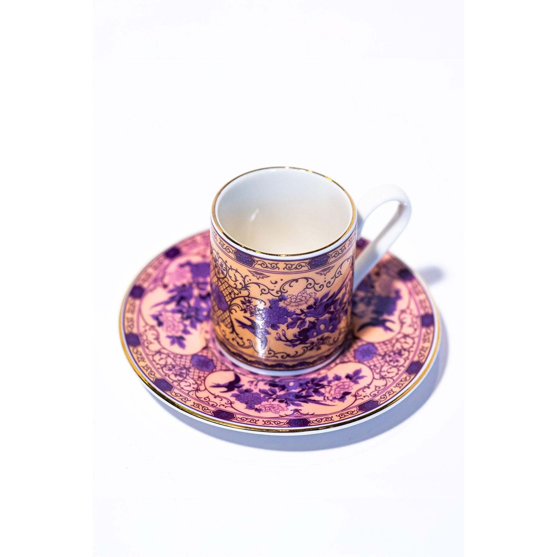 Eternal Lilac Rose Kahve Fincanı (2'li Set)
