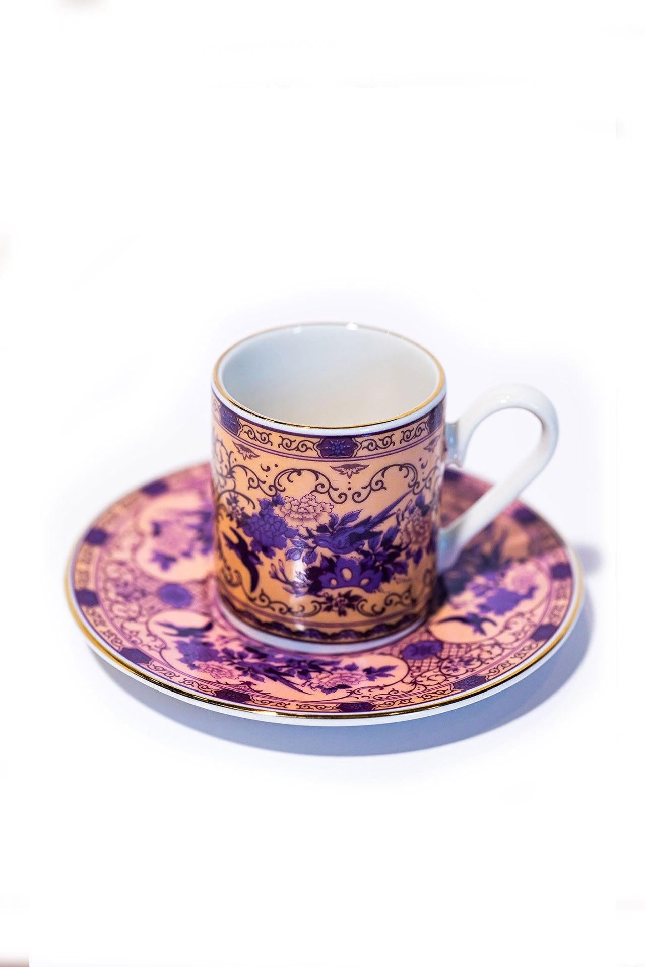 Eternal Lilac Rose Kahve Fincanı (2'li Set)