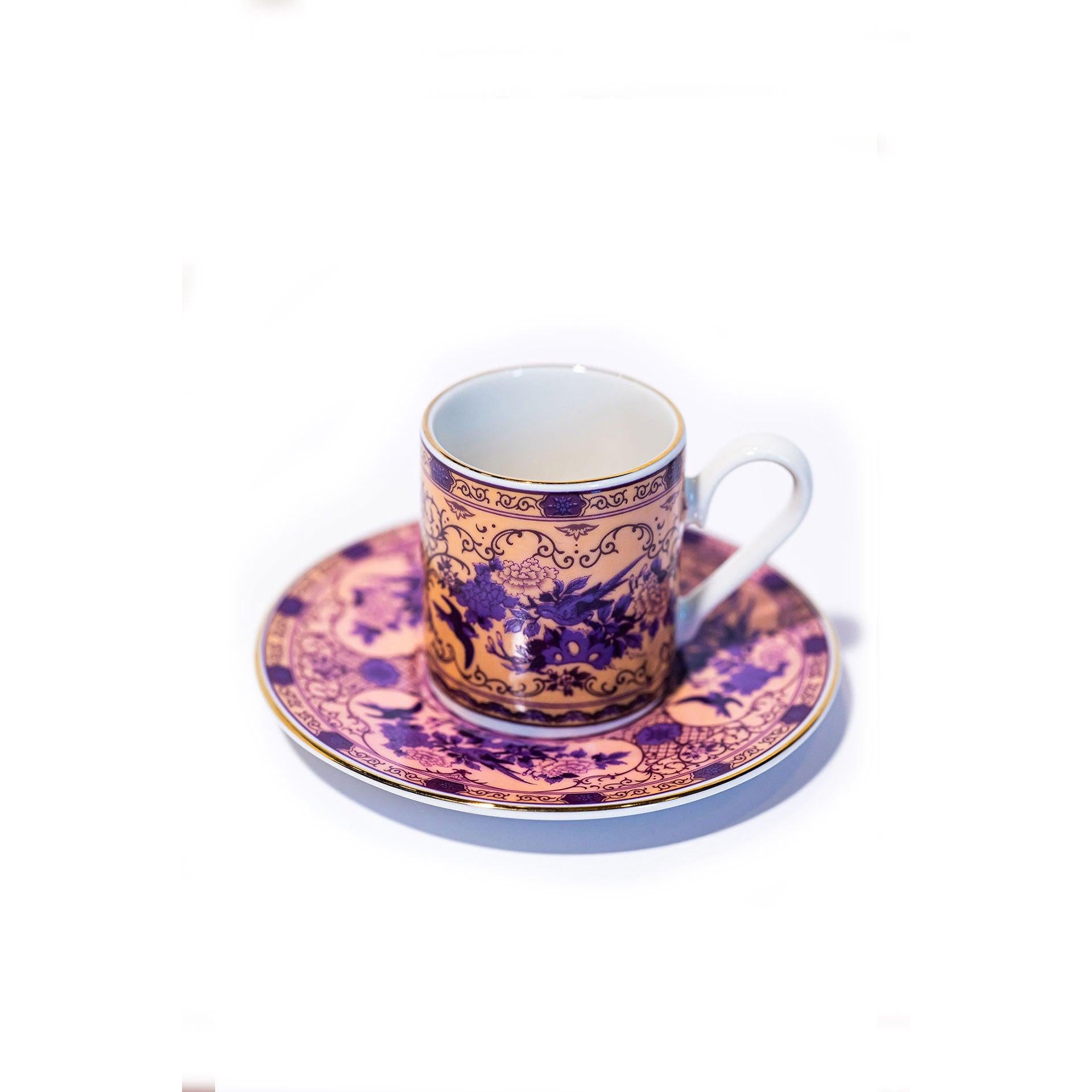 Eternal Lilac Rose Kahve Fincanı (2'li Set)