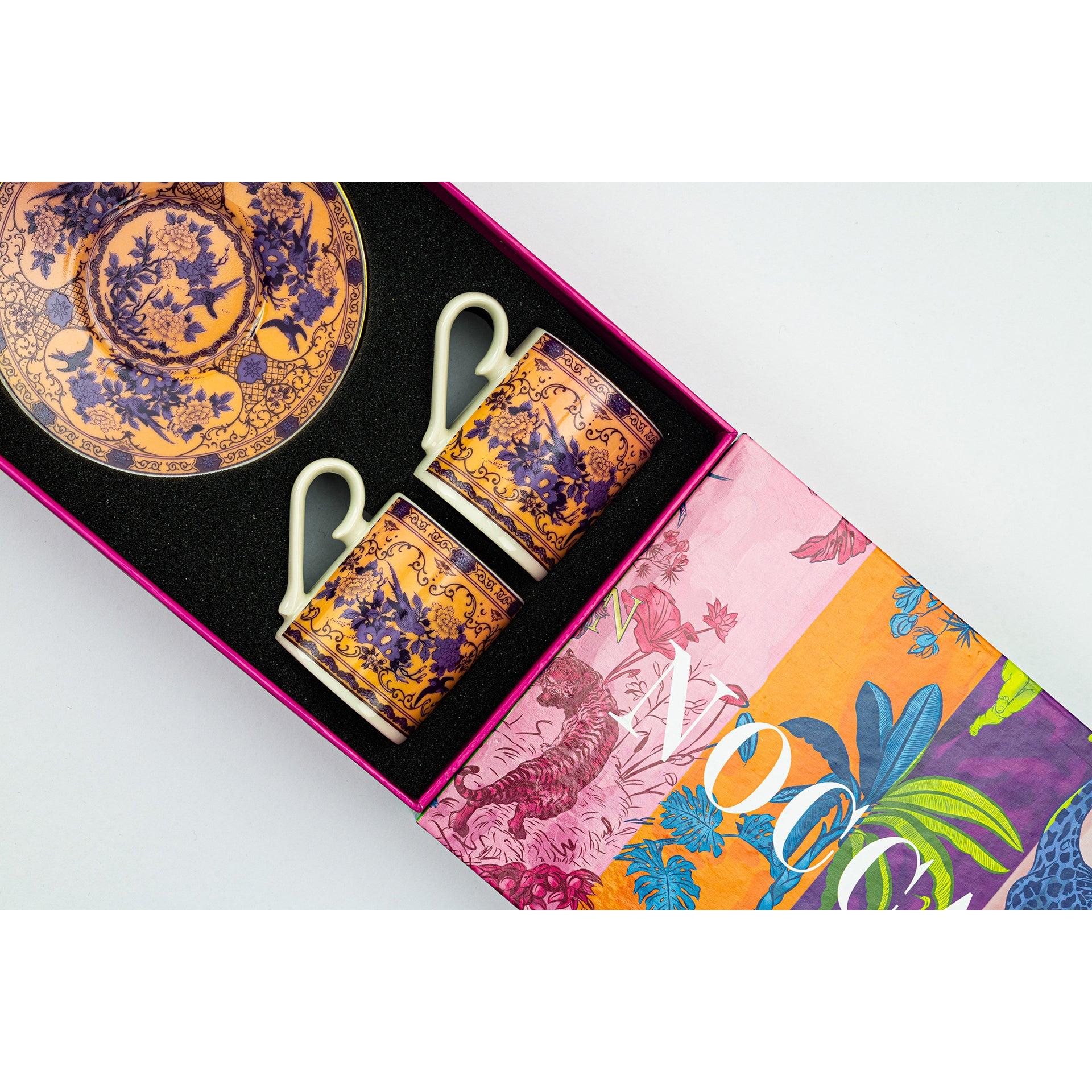 Eternal Lilac Rose Kahve Fincanı (2'li Set)