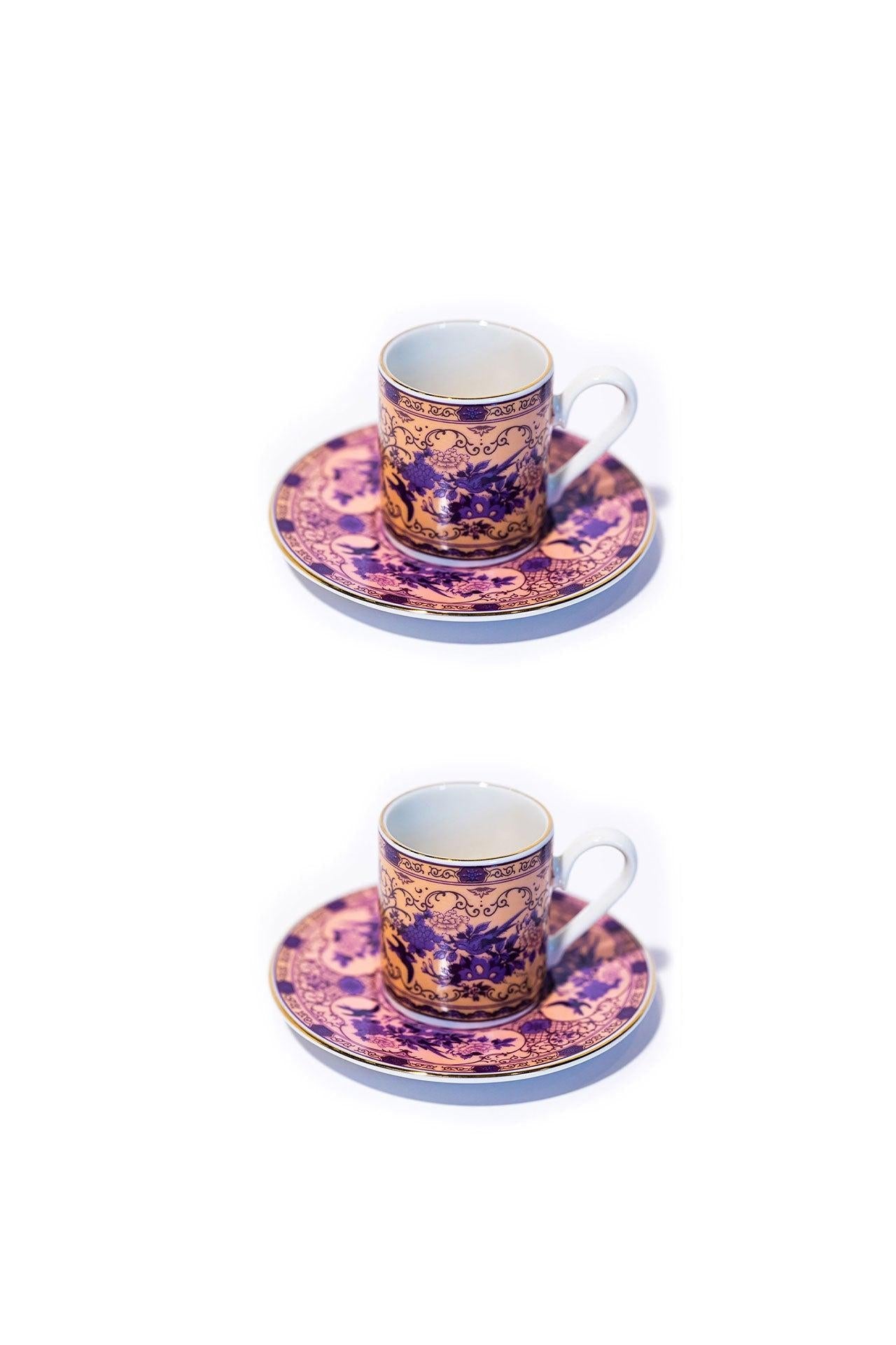 Eternal Lilac Rose Kahve Fincanı (2'li Set)