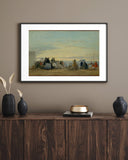 Eugène Boudin - Sahilde Günbatımı Fine Art Baskı