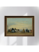 Eugène Boudin - Sahilde Günbatımı Fine Art Baskı