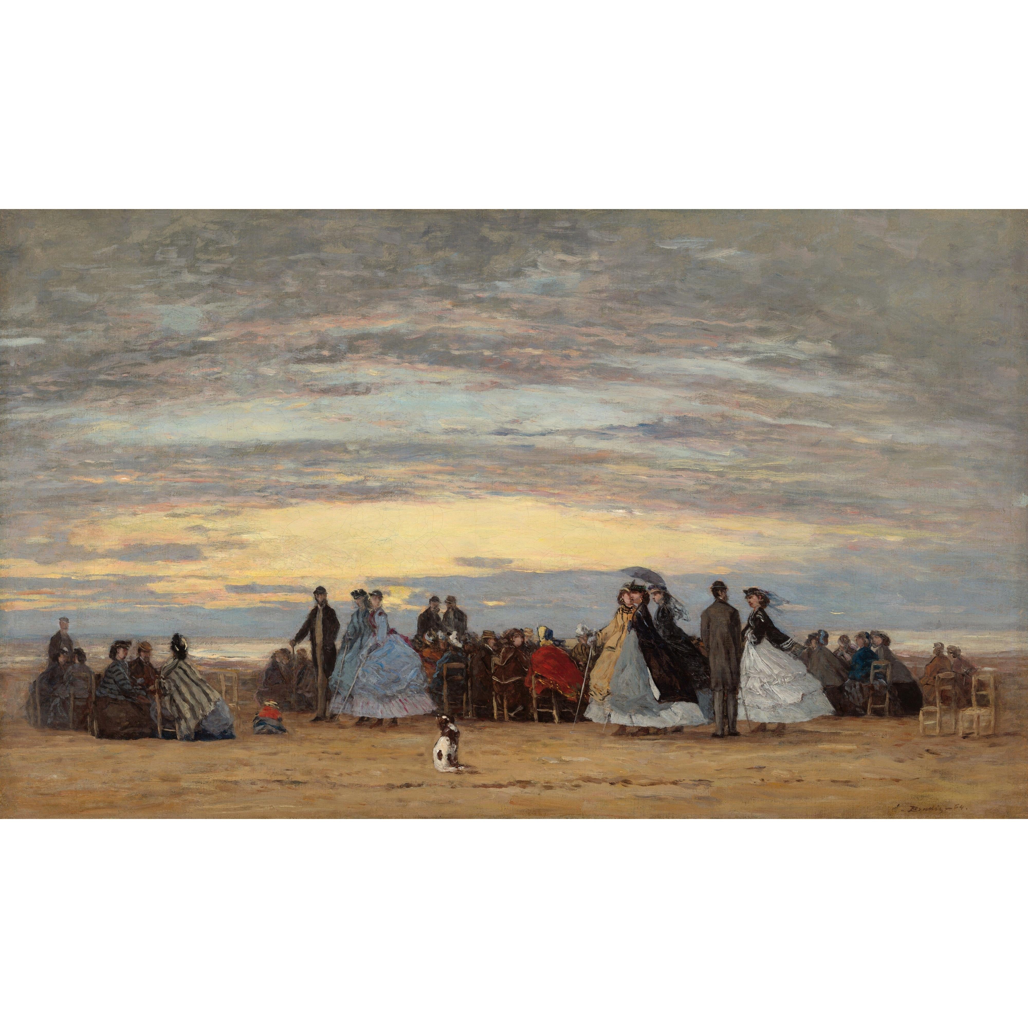 Eugène Boudin - Villerville Sahili Fine Art Baskı