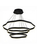 Everest Modern 3lü Dalgalı Avize 80 Cm