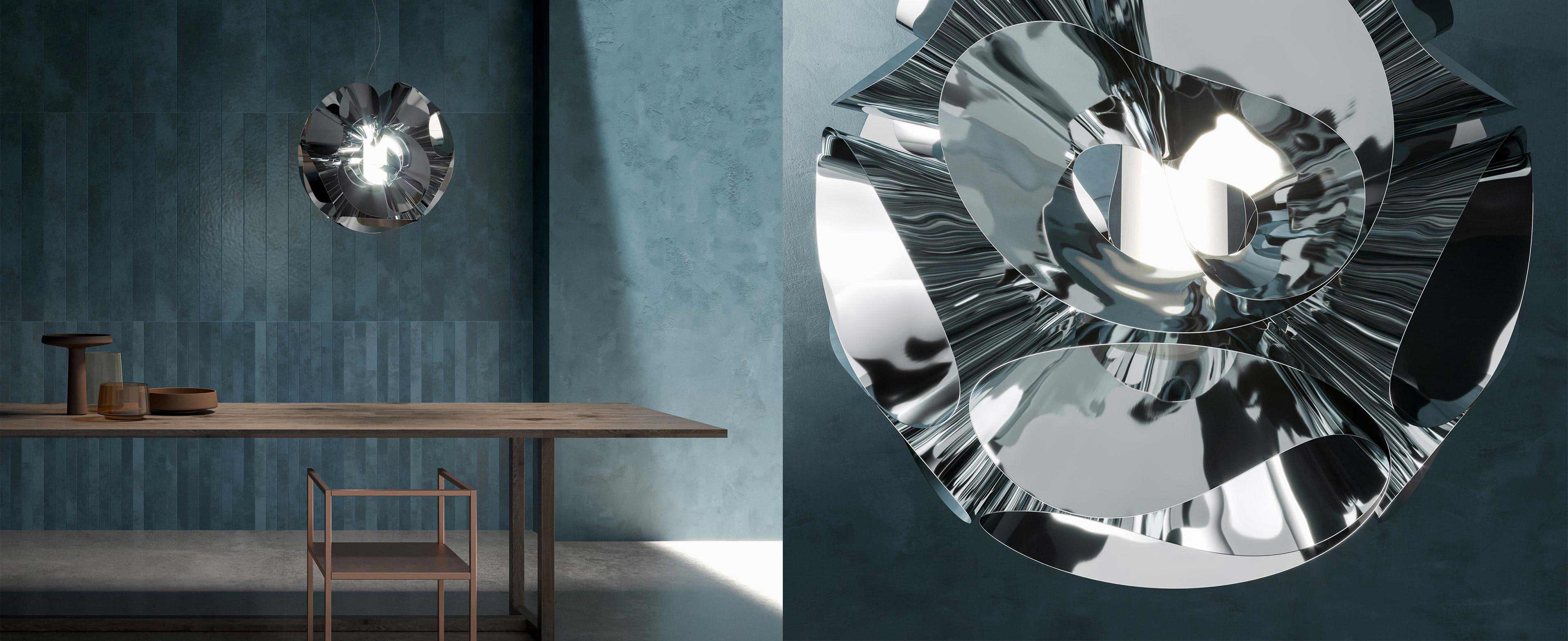 Floral Krom Sarkıt Avize