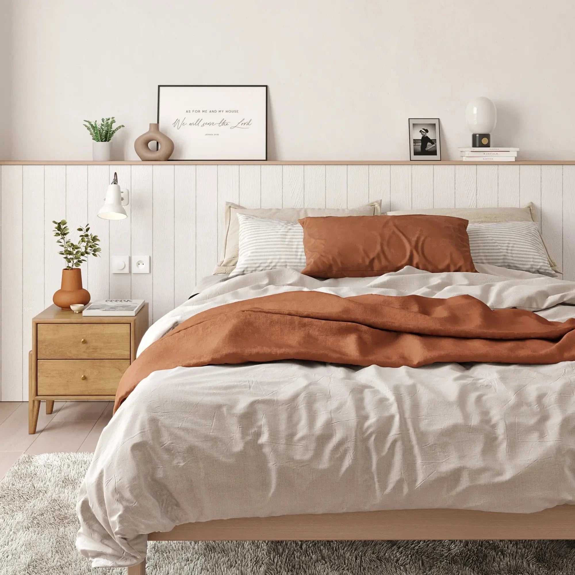 Fil Meşe Komodin 2 Çekmeceli