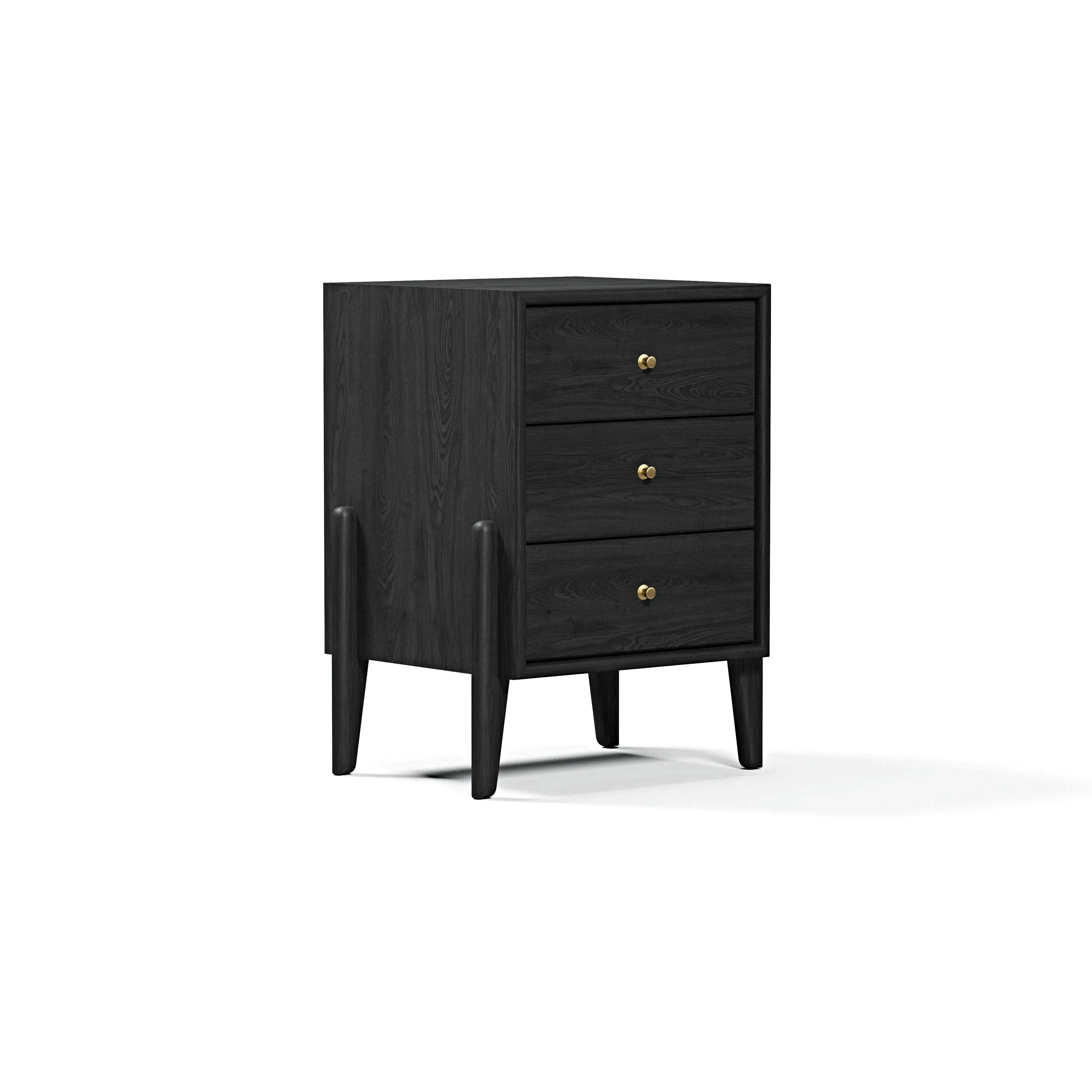 Fil Siyah 3 Çekmeceli Komodin