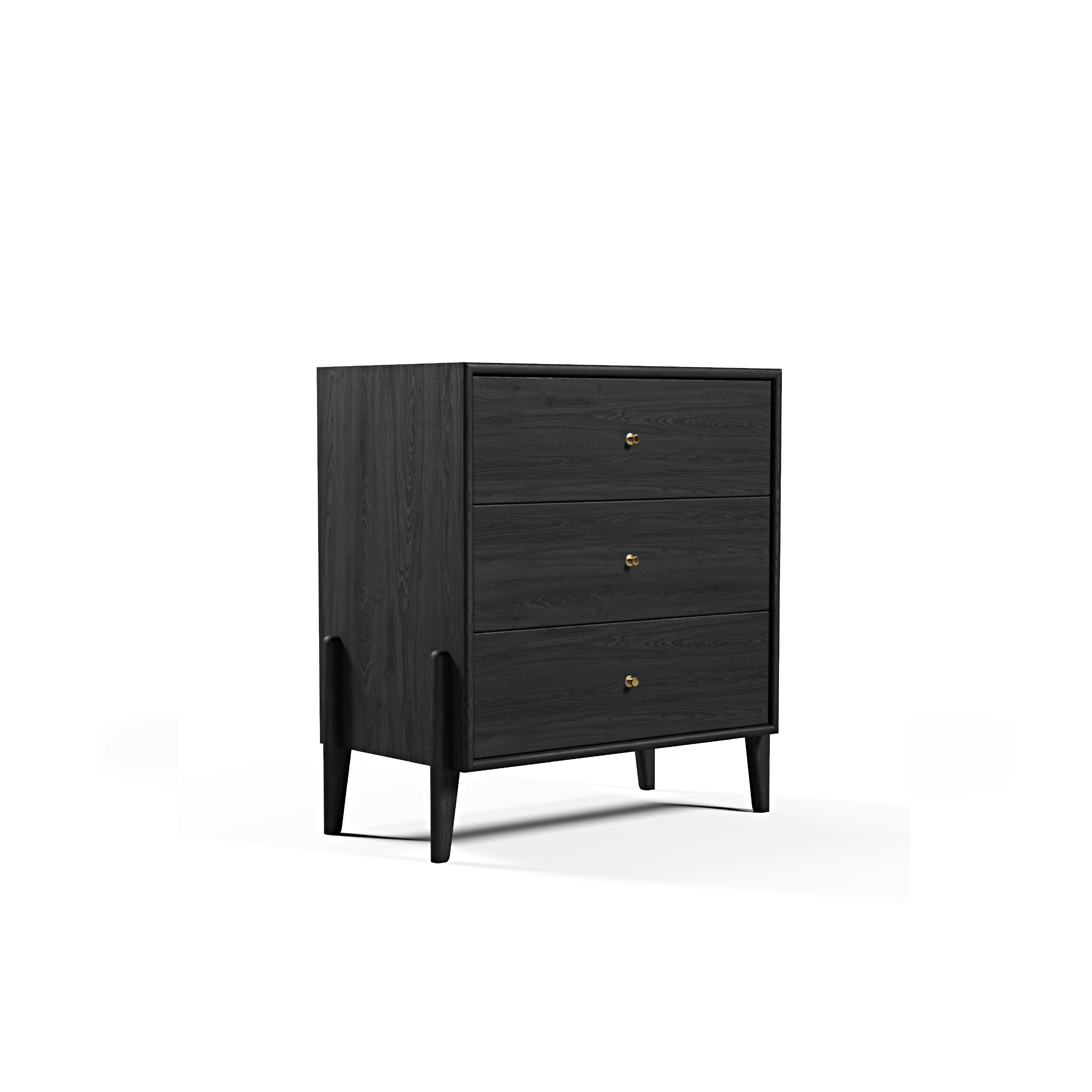 Fil Siyah Şifonyer 3 Çekmeceli