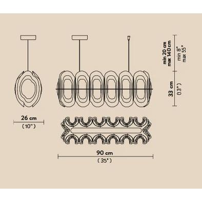Fiordlys Linear Beyaz Sarkıt Avize