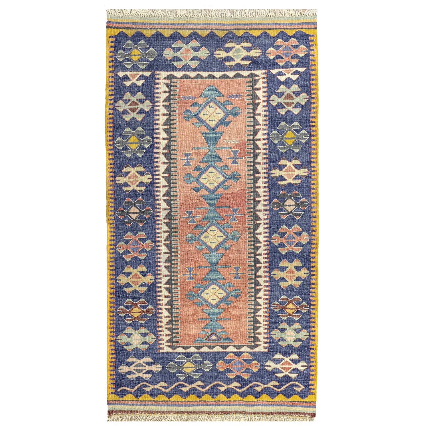 Firas Rustik Tasarımlı Yün Kilim 81X152 Cm