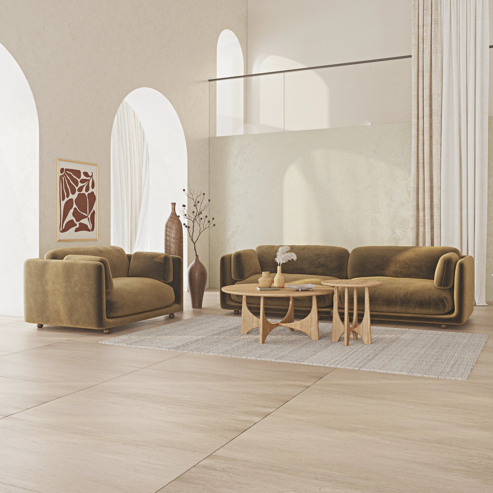 Flam Dörtlü Koltuk Kadife