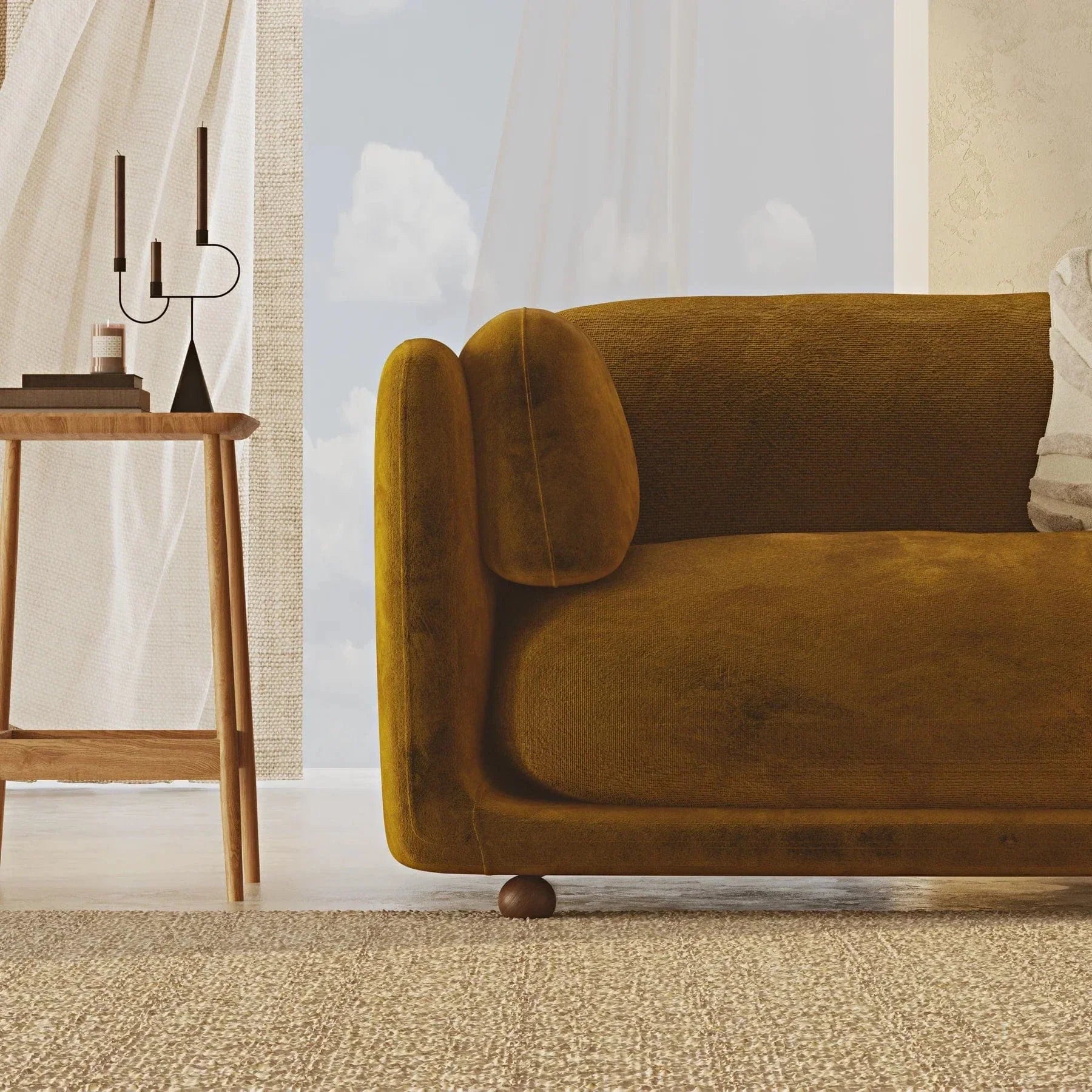 Flam Loveseat Koltuk Kadife